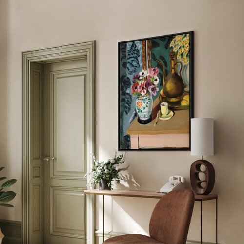  Slika - Henri Matisse &amp;ndash; Still Life 60x90 U crnom drvenom okviru Slike