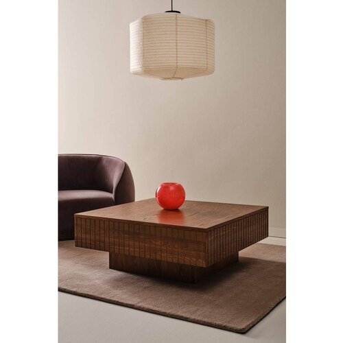 Jotex Temno rjava klubska mizica iz MDF plo&amp;scaron;č 90x90 cm Furuvik &amp;ndash; Slike
