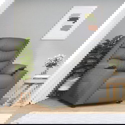 VidaXL Naslonjač od umjetne kože sivi Slike