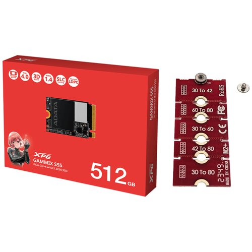 A DATA XPG SSD 512GB NVME PCIE 2230 GEN 4, 5000/3800 Mbps+ Rise adapter 2230na2280 Cijene