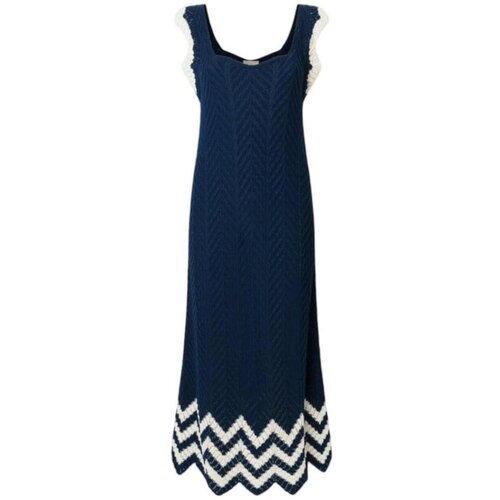PepeJeans Dolge obleke PL953717 588 Modra Slike