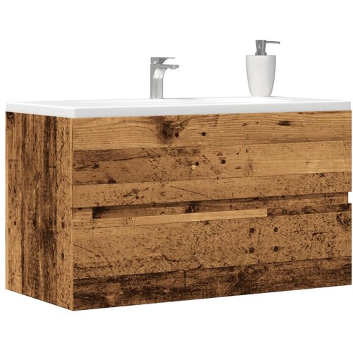 vidaXL Ormarić za umivaonik boja staro drvo 90x38,5x45 cm od iverice Cijene