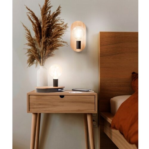 Ledvance Dodirna stona lampa sa USB konektorom DECOR WOOD 1xE27/8W/230V Slike