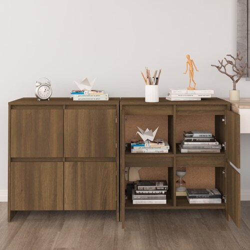 VidaXL Komode 2 kom boja smeđeg hrasta 70 x 41 x 75 cm od iverice Slike