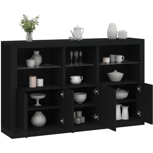  The Living Store Komoda z LED lučkami črna 162x37x100 cm - Komoda, (21448282) Slike