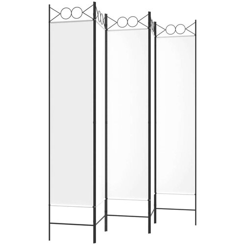 vidaXL Sobna pregrada s 5 panela bijela 200 x 200 cm od tkanine Cijene