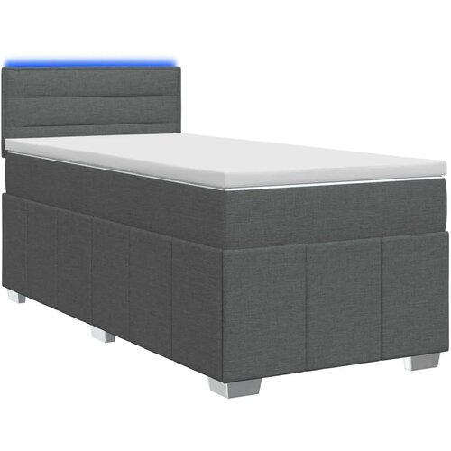  Boxspring krevet s madracem Tamnosiva 90 x 200 cm Tkanina - Tamnosiva 90 x 200 cm Dizajn linija Slike