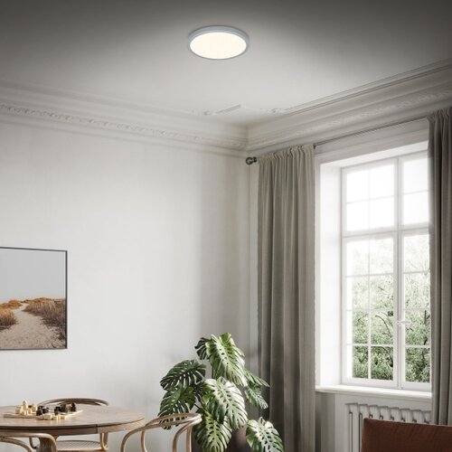 BRILONER 3704-014-LED prigu&amp;scaron;iva stropna svetiljka runa LED/22W/230V srebrna + daljinski upravljač Slike