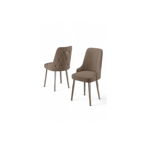 Hanah home Newa set stolica, 46x94x46 cm, 4 dijela, srebrno-smeđa boja Cene