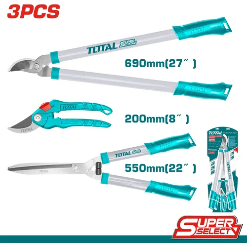 TOTAL TOOLS 3-kom/set škara za orezivanje (THT1578033)