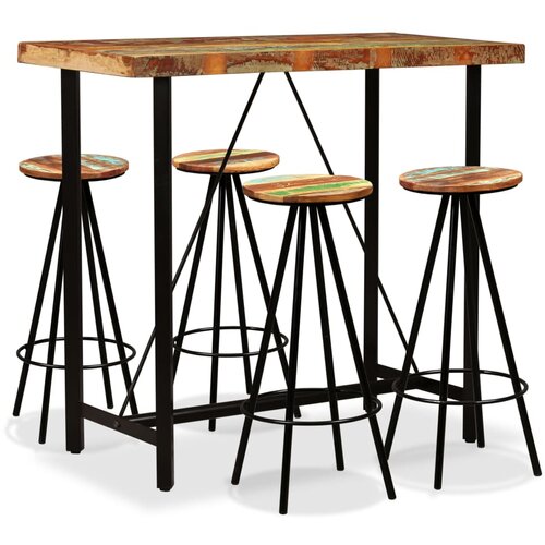 The Living Store Barska garnitura 5-delna trden predelan les - Barska Garnitura, (21474605) Slike