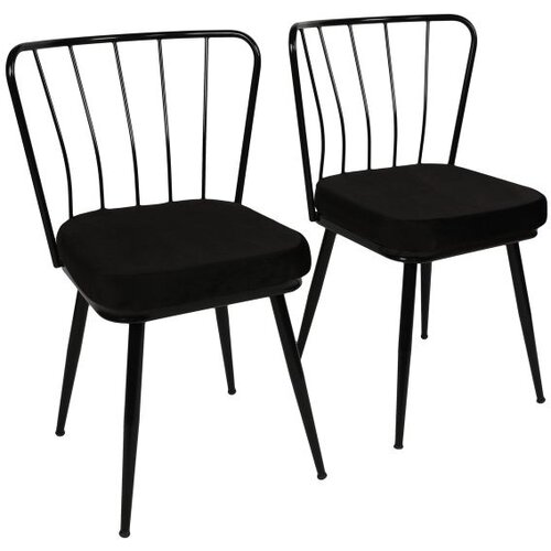  Set stolica (2 komada), Crno Slike