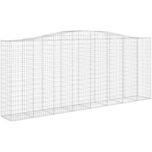 vidaXL Obokana gabonska košara 400x50x160/180 cm pocinkano železo, (20758162) Cene