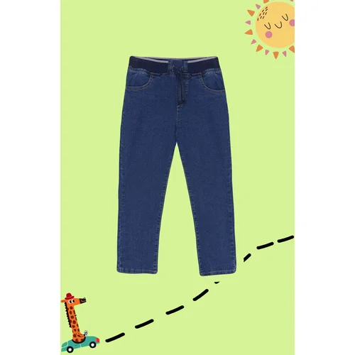 Trendyol Boy's Dark Blue Elastic Waist Skinny Denim Trousers Jean