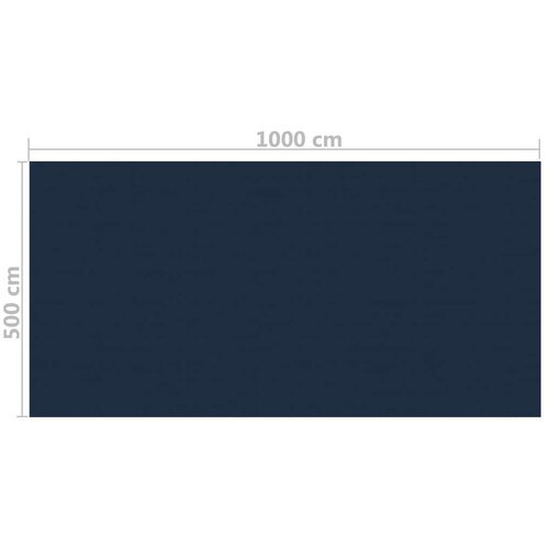 In Plutajući PE solarni pokrov za bazen 1000 x 500 cm crno-plavi Slike