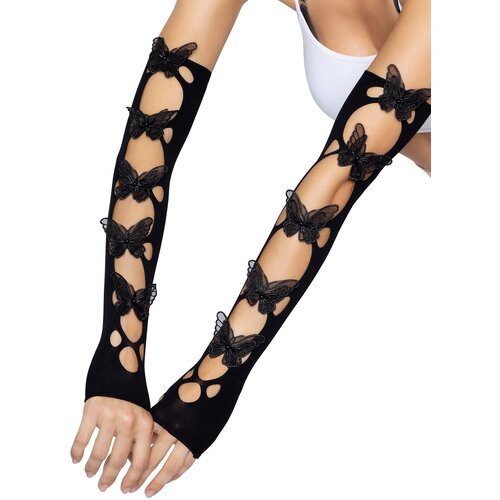 Leg Avenue Butterfly Arm Warmers 2674 Black Cene