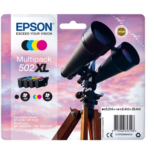 Epson Komplet kartuš 502 XL (C13T02W64010) (BK/C/M/Y), original