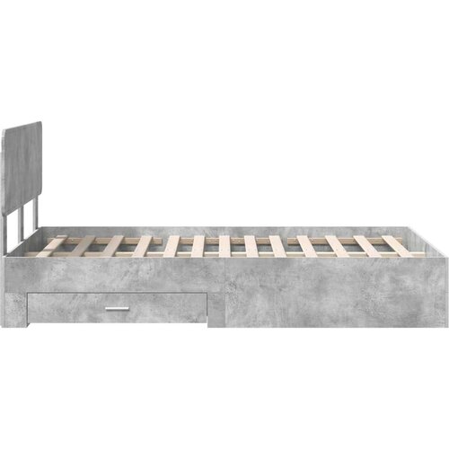  Okvir za krevet s uzglavljem Betonski sivi 120 x 190 cm Slike