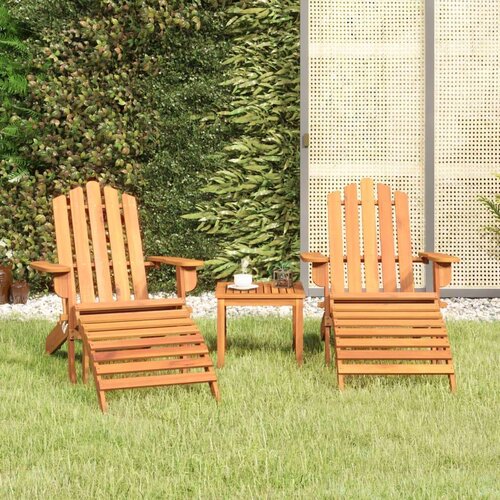 VidaXL 3-dijelna vrtna garnitura Adirondack masivno bagremovo drvo Slike