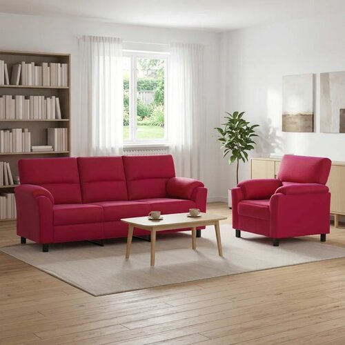  Set sofe 2 pcs Vinska crvena Bar&scaron;un - boja crnog vina 1 sjedalo + trosjed Cijene