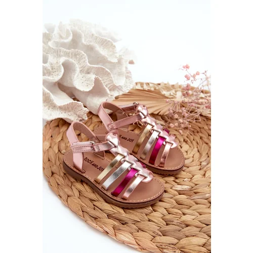 FR1 Children's Gladiator Sandals with Velcro in Multicolor Radovia