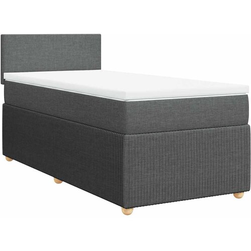 Maison Chic Box spring postelja - Vzmetna postelja z vzmetnico temno siva 80x200 cm blago SL11232, (21908487) Slike