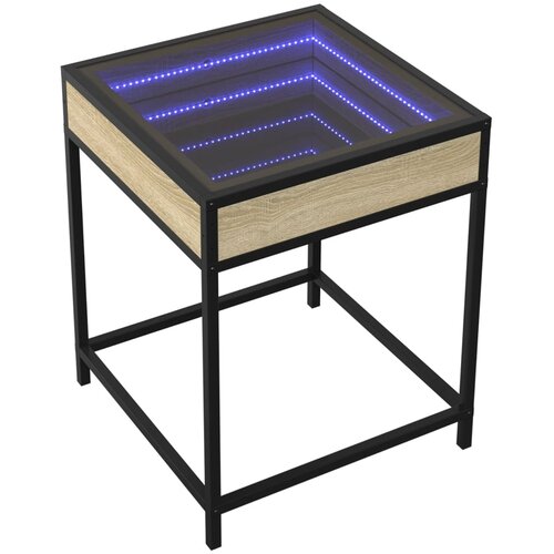  Noćni ormarić s beskonačnim LED boja hrasta 40 x 40 x 51 cm Slike