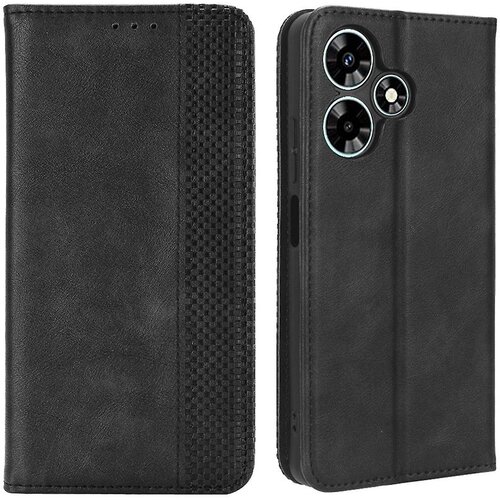 INORCO Za Infinix Hot 30 Play Retro PU usnjena torbica za telefon Folio Stojalo Denarnica Za&amp;scaron;čitna lupina, (22037060) Slike