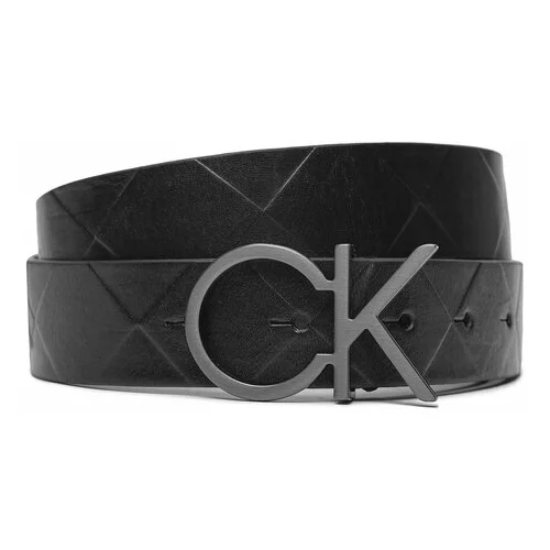 Calvin Klein Ženski pas Re-Lock Quilt Ck Logo Belt 30Mm K60K611102 Črna
