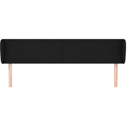  Uzglavlje s u&amp;scaron;ima crno 203x23x78/88 cm od tkanine Slike