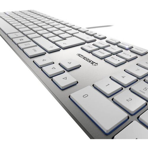 Cherry KC-6000 Slim bela/srebrna USB tastatura Slike