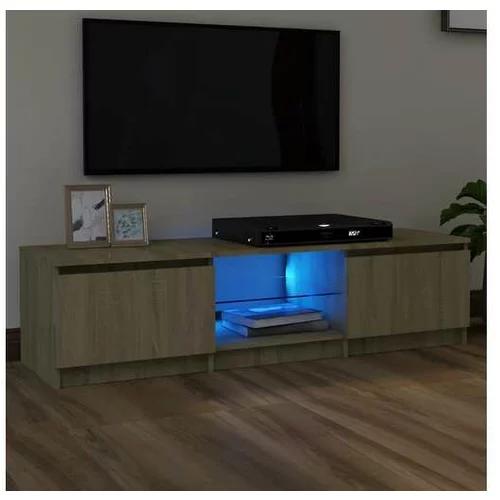  TV omarica z LED lučkami sonoma hrast 140x40x35,5 cm