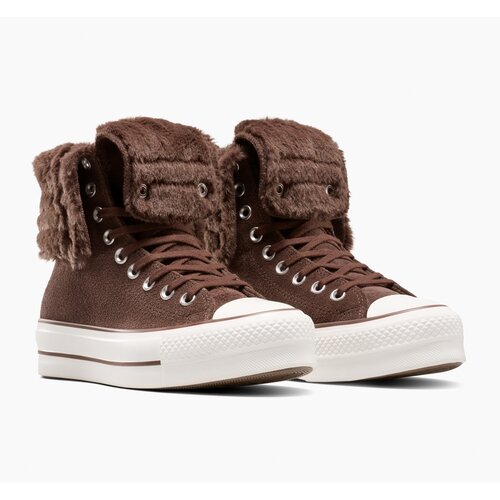 Converse Ženske patike chuck taylor all star fold-over lift platform xhi faux fur Slike