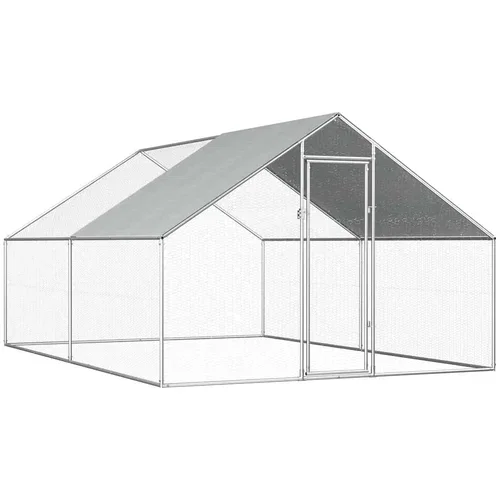 Vanjski Zunanji kokošnjak 2,75x4x1,92 m pocinkano jeklo