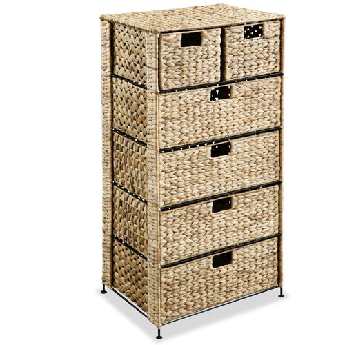 VidaXL Shranjevalna enota s 6 ko&amp;scaron;arami 47x37x100 cm vodna hijacinta Slike