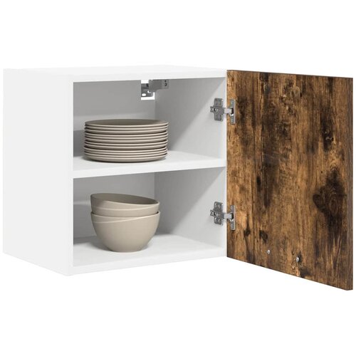  ormarić 2 pcs Dimljeni hrast i bijela 40 x 31 x 40 cm Slike