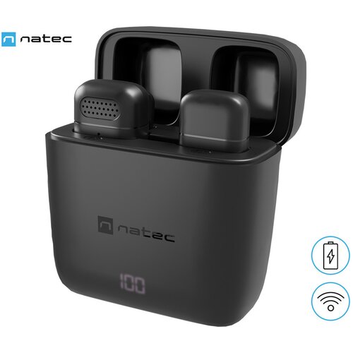 Natec Brezžični mikrofon HOPPER, mini, CLIP-ON, USB-C, (5000004162) Cene