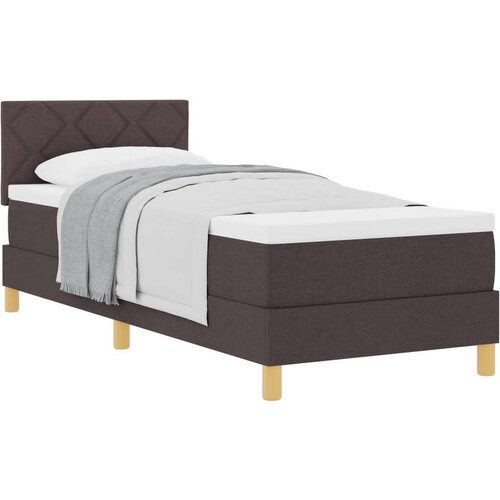 VidaXL Box Spring krevet s madracem Tamnosmeđi 80x200 cm Tkanina Slike