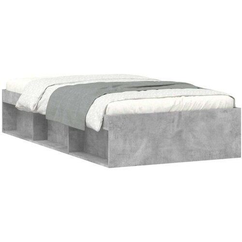  Kreveta siva boja betona 90 x 190 cm Slike