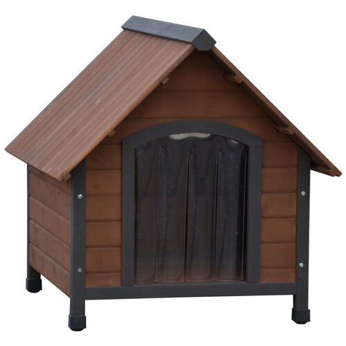  @Pet kućica za pse s plastičnim preklopima Rustique smeđa 102x82x87 cm Slike