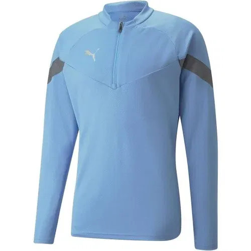 Puma TEAMFINAL TRAINING 1/4 ZIP TOP Muška sportska majica dugih rukava, svjetlo plava, veličina