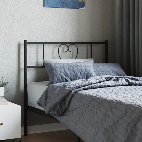 vidaXL Metalno uzglavlje crno 90 cm Cijene