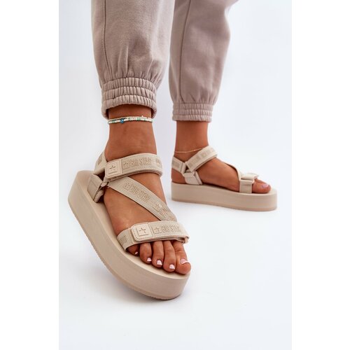 Big Star Women's Beige Platform Sandals Slike