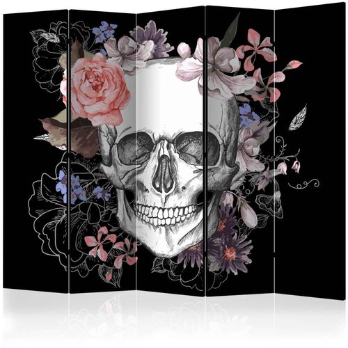  Paravan u 5 dijelova - Skull and Flowers II [Room Dividers] 225x172 Slike