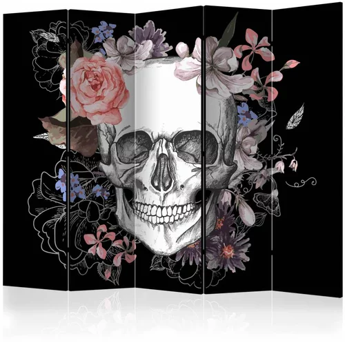  Paravan u 5 dijelova - Skull and Flowers II [Room Dividers] 225x172