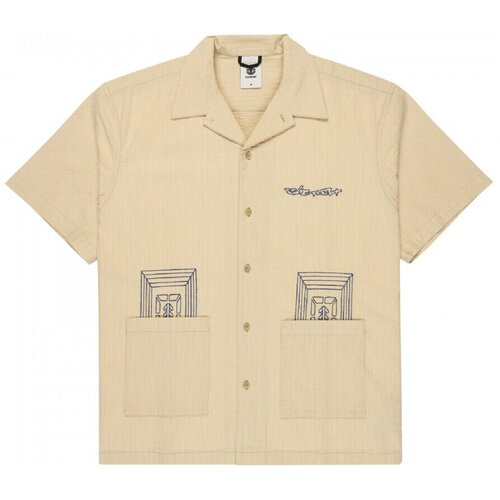 Element Srajce s kratkimi rokavi Seersucker embroidery Bež Cene