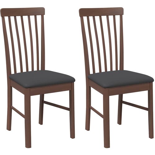 Maison Chic Jedilni stoli - Vzorci stoli z blazinami 2 kosa Brown Solid Wood Rubber A1474, (22031339) Cene