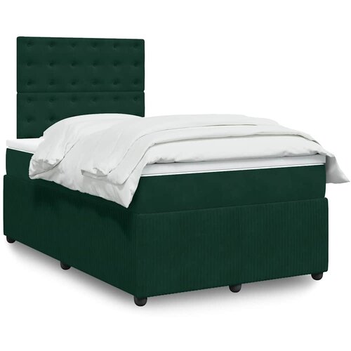 Box spring krevet s madracem tamnozeleni 120x200 cm bar&scaron;unasti Cijene