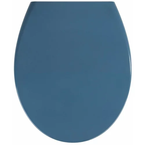 Wenko Temno modra WC deska z enostavnim zapiranjem Samos, 44,5 x 37,5 cm