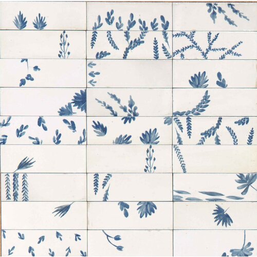 Marazzi Rice Bianco Decoro Leaf Lux 5x15cm M96T Slike